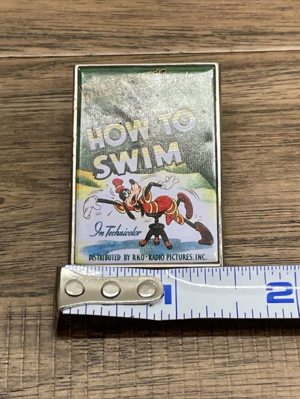 Disney Goofy How To Swim 12 Months of Magic Movie Technicolor Poster Pin KG JD
